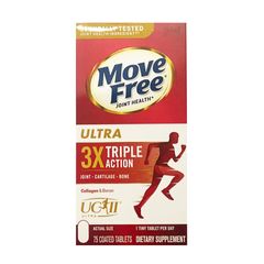 Viên uống Schiff Move Free Ultra Triple Action 75 viên - Hỗ trợ sức khỏe xương khớp với collagen và glucosamine tự nhiên, Chính hãng Mỹ.