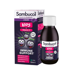 Siro Tăng Đề Kháng Sambucol Black Elderberry 120ml - Giàu Vitamin C và Kẽm, Hỗ Trợ Hệ Miễn Dịch Cho Trẻ Em 3 -12 Tuổi