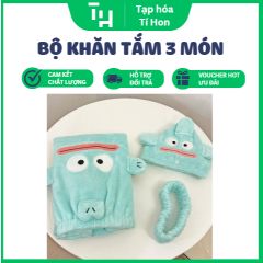 Bộ Khăn Tắm 3 Món siêu mềm mịn thấm hút (TH163)