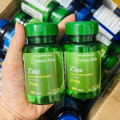 Kẽm thuần chay Puritan's Pride Zinc 25mg USA 100 viên