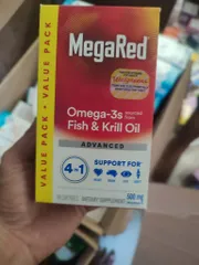 megared krill oil Dầu tôm Schiff MegaRed Advanced 4in1 Omega-3 Fish + Krill Oil hỗ trợ mắt não tim mạch và xương khớp 729797