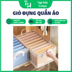 Giỏ đựng quần áo khung thép trong suốt có thể gấp gọn (TH167)