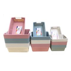 Rổ nhựa chữ nhật có tay cầm Việt Nhật (Màu ngẫu nhiên) (TH172)