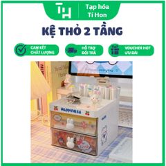 Kệ thỏ 2 tầng đựng dụng cụ học tập, đồ trang điểm (TH174)