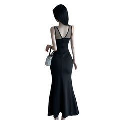 Váy đầm trễ vai xẻ tà dự tiệc dạ hội sexy quyến rũ sang trọng quý phái nữ mã 823