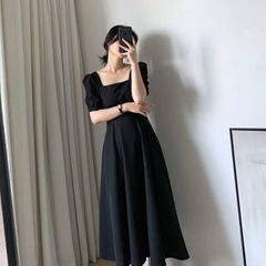 Váy Xòe Tay Bồng Công Chúa Đen Thời Trang Phong Cách Hàn Quốc Xuân Hè