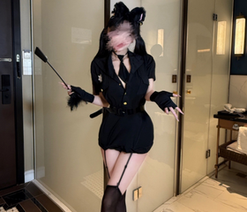 Váy ngủ cosplay hóa trang học sinh sexy quyến rũ kèm cà vạt cho nữ