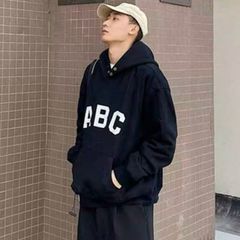 Áo hoodie nỉ chữ ABC ấm áp mùa đông unisex cho nam nữ