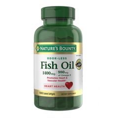 Viên uống dầu cá trợ tim, sáng mắt Nature’s Bounty Fish Oil 1400mg 130 viên - Chuẩn Mỹ