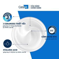 (Chính hãng) Kem Dưỡng Ẩm Cerave Cho Da Khô - Giúp Cấp Ẩm & Phục Hồi Da, Chứa Ceramide & Axit Hyaluronic 454g nhập khẩu