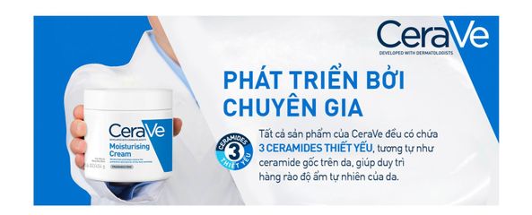 (Chính hãng) Kem Dưỡng Ẩm Cerave Cho Da Khô - Giúp Cấp Ẩm & Phục Hồi Da, Chứa Ceramide & Axit Hyaluronic 454g nhập khẩu