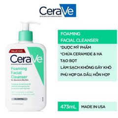Sữa rửa mặt sạch sâu dành cho da dầu Cerave 473ML Chính Hãng