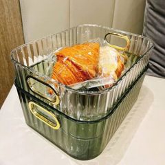 Khay trong suốt, hộp đựng đồ để bàn – size lớn không có nắp (Màu ngẫu nhiên) (TH185)