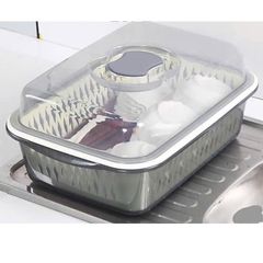 Rổ Đựng Đồ Đa Năng có nắp đậy chống bụi tách nước (Màu ngẫu nhiên) (TH189)