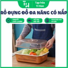 Rổ Đựng Đồ Đa Năng có nắp đậy chống bụi tách nước (Màu ngẫu nhiên) (TH189)