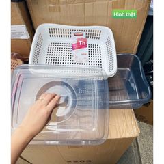 Rổ Đựng Đồ Đa Năng có nắp đậy chống bụi tách nước (Màu ngẫu nhiên) (TH189)