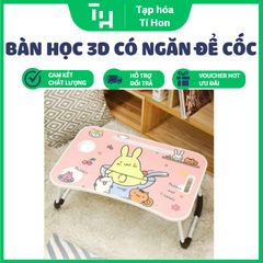 Bàn học 3d có ngăn để cốc, để bút, ipad (Màu ngẫu nhiên) (TH194)