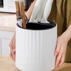 Hộp đựng đũa, dụng cụ nhà bếp xoay 360 độ Size to (Màu ngẫu nhiên) (TH198)