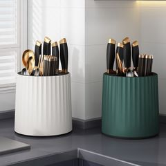 Hộp đựng đũa, dụng cụ nhà bếp xoay 360 độ Size to (Màu ngẫu nhiên) (TH198)