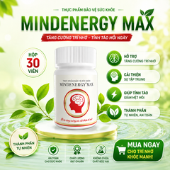 MindEnergy Max - Viên Uống Tăng Cường Trí Nhớ, Giảm Căng Thẳng, Hỗ Trợ Sức Khỏe Não Bộ, Duy Trì Tập Trung