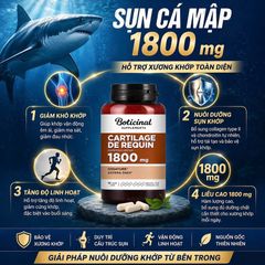 Khỏe xương khớp Boticinal Cartilage de Requin 1800mg Pháp 30 ngày