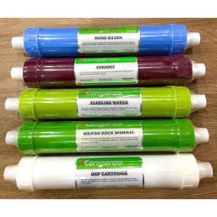 Combo 5 lõi khoáng cao cấp Kangaroo - Nano Silver, Ceramic, Alkaline Water, Maifan Rock Mineral, ORP Cartridge - LọcNước
