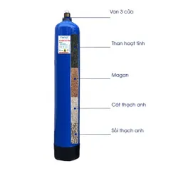 Cột lọc thô Composite 1054 full vật liệu lọc.(7 tầng vật liệu lọc)