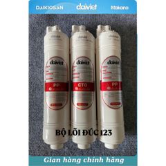 Combo 3 lõi 123 kín Daikiosan - Đại Việt PP 5mrc+ CTO gáo dừa + PP 1 mrc Hàng chính hãng