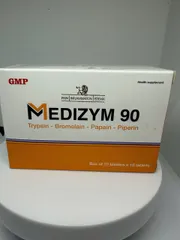 Viên uống Medizym 90 Hỗ trợ giảm các biểu hiện sưng, đau, phù nề do phản ứng viêm, do chấn thương - Hộp 100 viên nén 731720