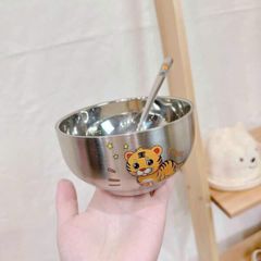 Bát inox kèm thìa cao cấp (TH217)