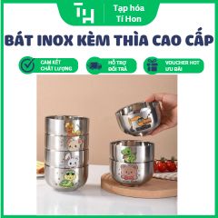 Bát inox kèm thìa cao cấp (TH217)