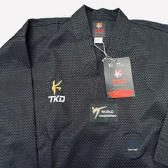 Võ Phục Taekwondo Full Đen K vải kim cương biểu diễn, tập luyện, thi đấu thể thao cao cấp, thoáng mát