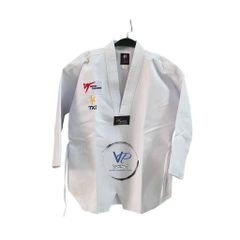 [ Tặng Kèm Đai Trắng ] Võ Phục Taekwondo Phong Trào dành cho người mới tập, vải sọc đẹp