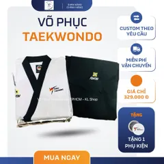 VÕ PHỤC QUYỀN TAEKWONDO KWON CHẤT VẢI SỌC CHUẨN ĐẸP, THÍCH HỢP VỚI CÁC VẬN ĐỘNG VIÊN TAEKWONDO