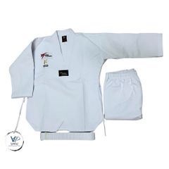 [ Tặng Kèm Đai Trắng ] Võ Phục Taekwondo Phong Trào dành cho người mới tập, vải sọc đẹp