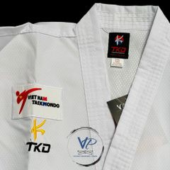 [ Tặng Đai Trắng ] Võ Phục Taekwondo Kim Cương Phong Trào Cho Người Bắt Đầu Logo K, thoáng mát, mềm nhẹ