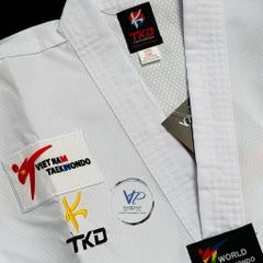 [ Tặng Đai Trắng ] Võ Phục Taekwondo Kim Cương Phong Trào Cho Người Bắt Đầu Logo K, thoáng mát, mềm nhẹ