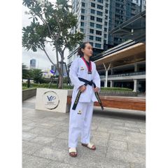 Võ Phục Taekwondo Kwon Vải Sọc, Vải Kim Cương chất lượng phù hợp cho tất cả vận động viên