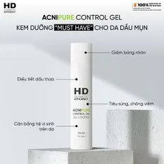 💗 HD Cosmetic Efficiency Acnipure Control Gel Kem Dưỡng Kiềm Dầu Nhờn, Giảm Mụn, Kháng Khuẩn, Phục Hồi Tái Tạo Da