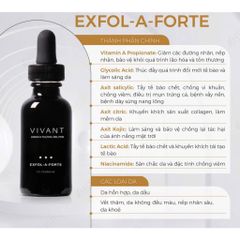 💗 Vivant Exfol A Forte Serum Tinh Chất Tẩy Da Chết AHA BHA, Giảm Mụn, Thâm Sạm, Làm Sáng Da, Chống Lão Hóa, Tái Tạo Da