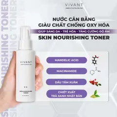 💗 Vivant Skin Nourishing Toner Nước Hoa Hồng Ngừa Mụn, Dưỡng Ẩm, Chống Oxy Hóa, Làm Sáng Da, Dịu Nhẹ Cho Da Nhạy Cảm