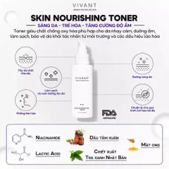 💗 Vivant Skin Nourishing Toner Nước Hoa Hồng Ngừa Mụn, Dưỡng Ẩm, Chống Oxy Hóa, Làm Sáng Da, Dịu Nhẹ Cho Da Nhạy Cảm
