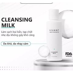 💗 Vivant Cleansing Milk Gentle Non Drying Cleanser Sữa Rửa Mặt Dưỡng Ẩm, Làm Dịu Da, Chống Oxy Hóa, Giảm Mụn