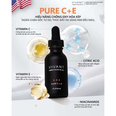 💗 Vivant Serum Pure Vitamin C + E Tinh Chất Huyết Thanh Dưỡng Sáng, Ngăn Lão Hóa, Chống Oxy Hóa, Tăng Sinh Collagen