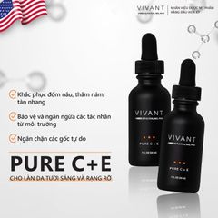 💗 Vivant Serum Pure Vitamin C + E Tinh Chất Huyết Thanh Dưỡng Sáng, Ngăn Lão Hóa, Chống Oxy Hóa, Tăng Sinh Collagen