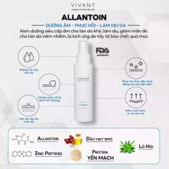 💗 Vivant Kem Dưỡng Ẩm Allantoin Sedating & Hydrating Lotion Phục Hồi Da, Giảm Kích Ứng, Chống Oxy Hóa, Làm Dịu Da
