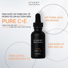💗 Vivant Serum Pure Vitamin C + E Tinh Chất Huyết Thanh Dưỡng Sáng, Ngăn Lão Hóa, Chống Oxy Hóa, Tăng Sinh Collagen