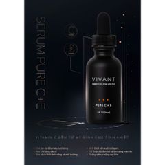 💗 Vivant Serum Pure Vitamin C + E Tinh Chất Huyết Thanh Dưỡng Sáng, Ngăn Lão Hóa, Chống Oxy Hóa, Tăng Sinh Collagen