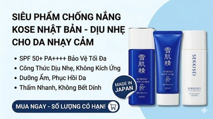 Kem Chống Nắng Kose SPF50+ PA++++ Nhật Bản | Dịu Nhẹ, Bảo Vệ Da