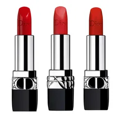  Set Son Dior Rouge Dior Lipstick 999 Satin, Matte, Velvet - Bộ 3 Màu Son Cao Cấp 3.5g, Thời Thượng và Dưỡng Ẩm Môi